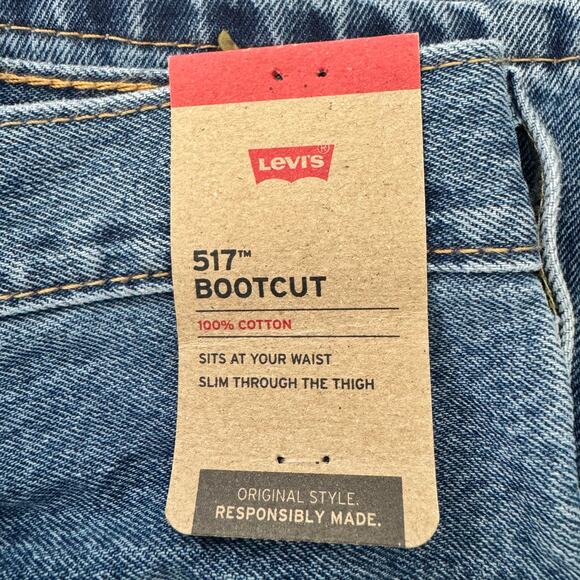 Levi’s Bootcut Jeans Mens Size 36 32 100% Cotton Casual Work Western Classic 517 - Picture 3 of 11